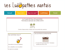 Tablet Screenshot of lesludopathesnantais.fr